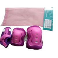 Комплект детской защиты, цвет розовый в сетке.