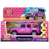 Машина металл MERCEDES-BENZ G-CLASS 12 см, двери, багаж, инерц, фиолет, кор. Технопарк в кор.2*36шт