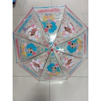 Зонт детский r-50см, прозрачный, полуавтомат  в кор.Hairdorables