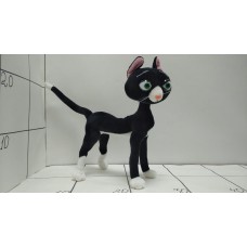 Игрушка мягконабивная кот черный на проволоке мал 20см