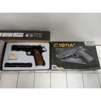 Игрушечный пистолет металл в коробке С1911А+